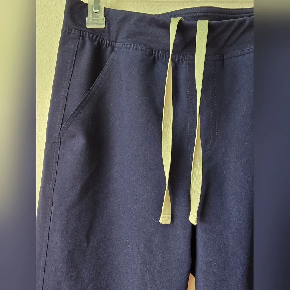 Figs Men's Navy Joggers with White Tie